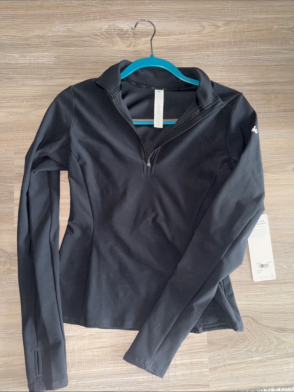 Alo alosoft 1/2 zip rapid pullover size S anthracite grey NWT